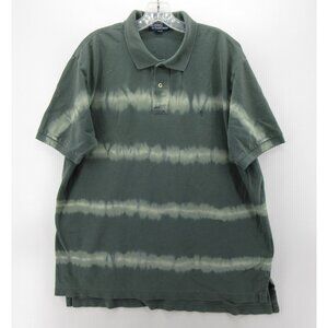 Polo by Ralph Lauren Green Tie-Dye Stripe Polo Shirt
